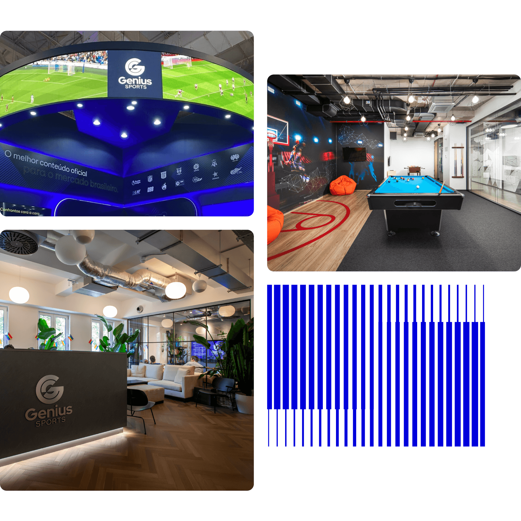 Graphic representation of Genius Sports' central role in revolutionizing sports data analytics