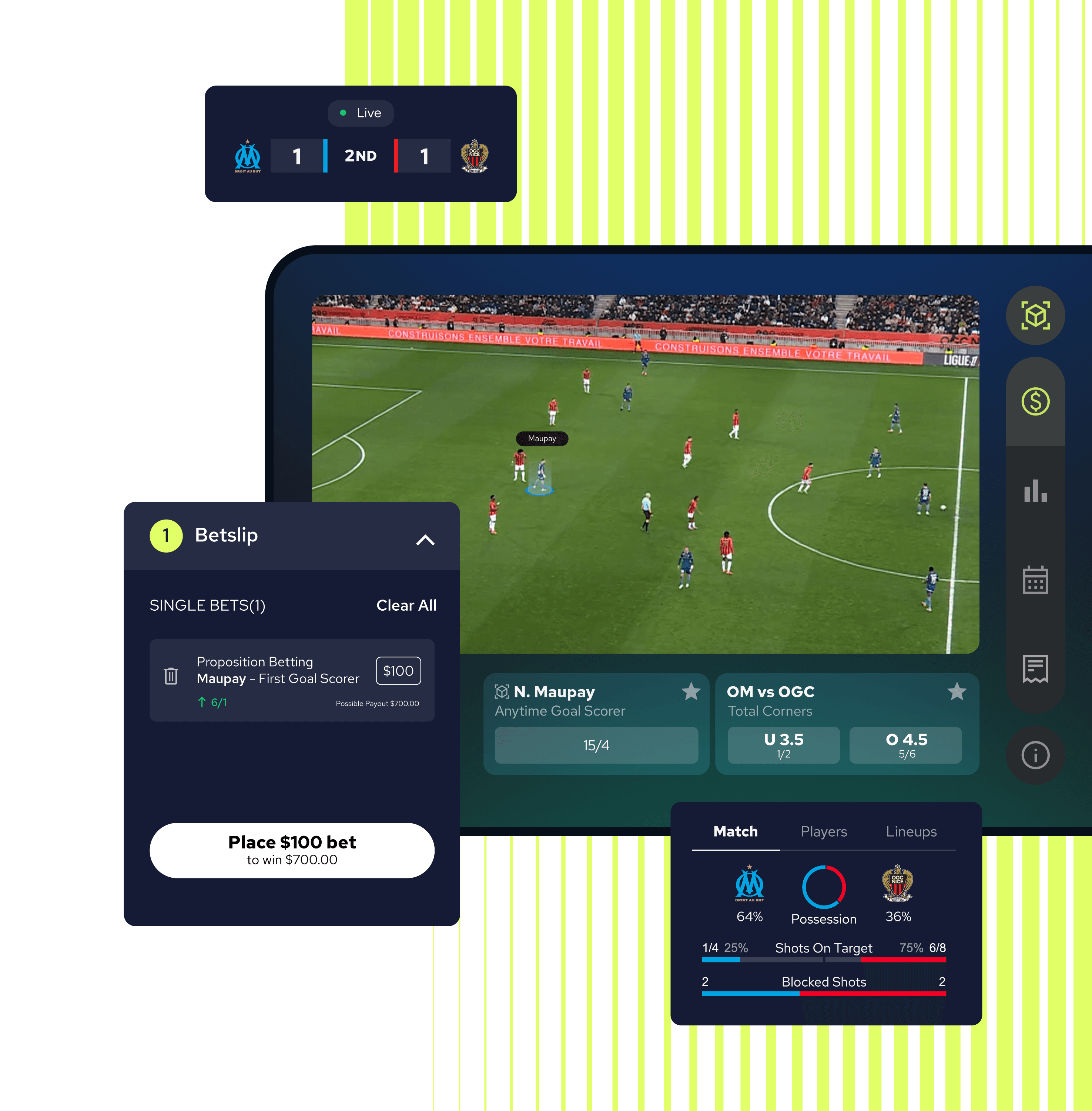 live streaming betting